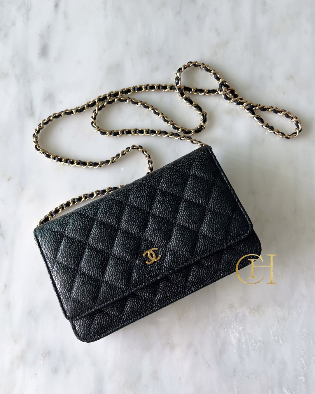 Chanel WOC чёрная Caviar